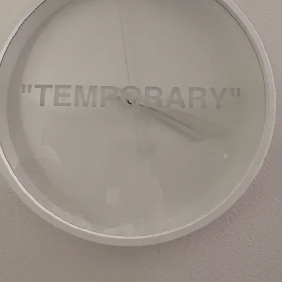 Off-White X IKEA Wall Clock MARKERAD “TEMPORARY”